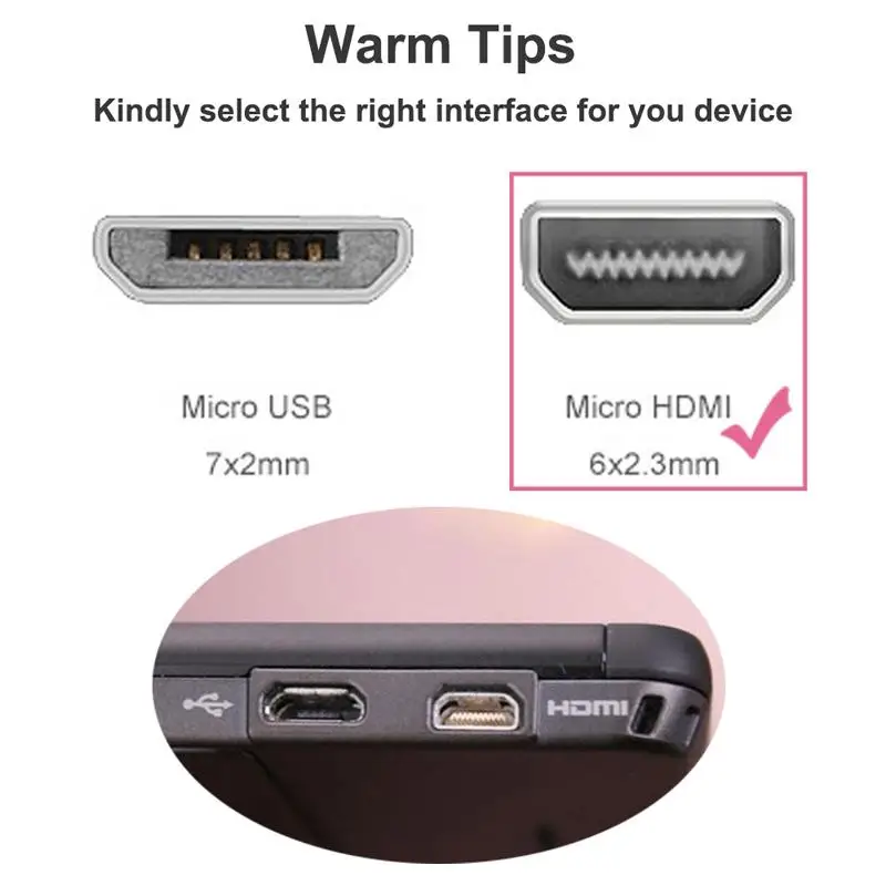 Lnyuelec Micro HDMI к HDMI кабель, Скорость HDTV HDMI Micro HDMI кабель поддерживает Ethernet, 3D, 4 К и Audio Return