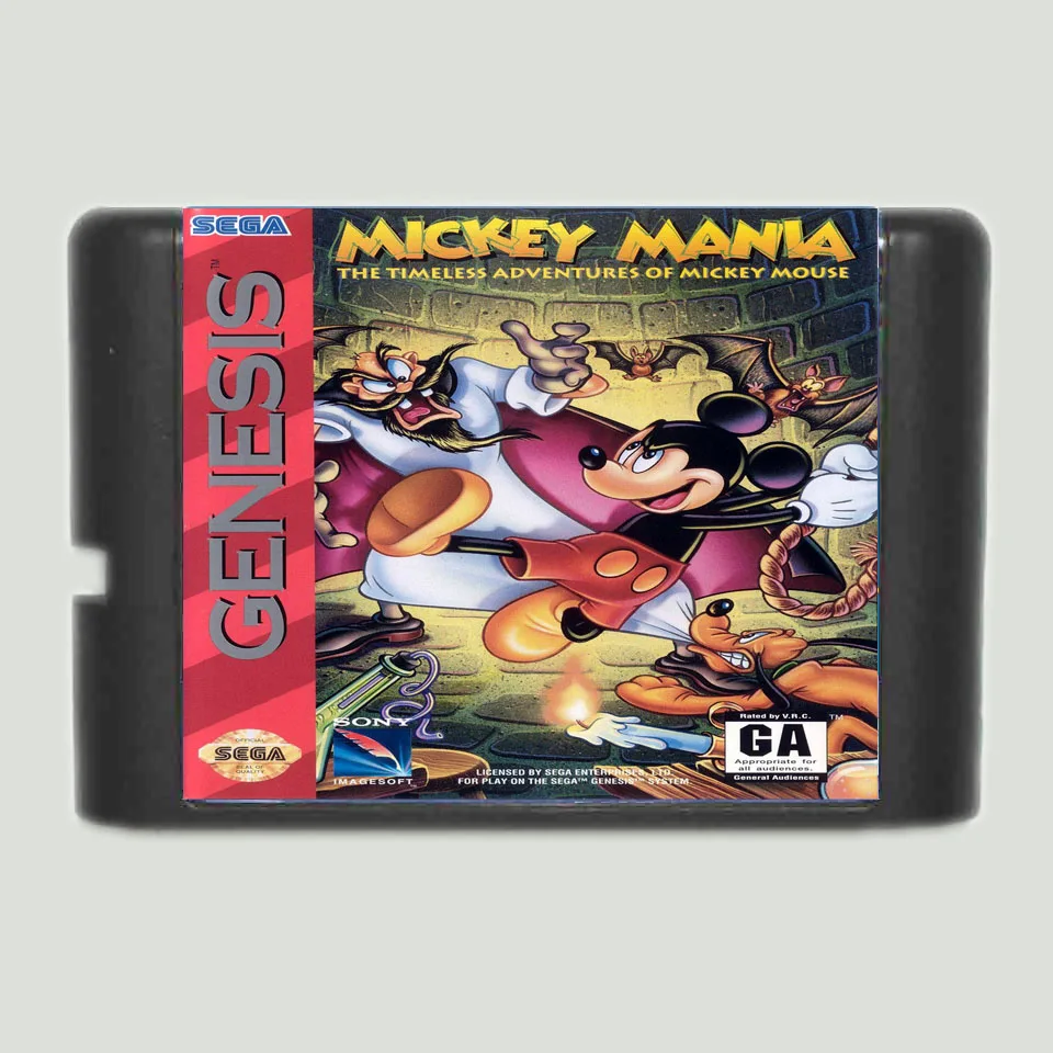 

Mickey Mania 16 bit MD Game Card For Sega Mega Drive For Genesis