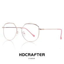 Новинка, женские ретро большие круглые очки, прозрачная металлическая оправа для очков, черные, серебряные, Золотые очки