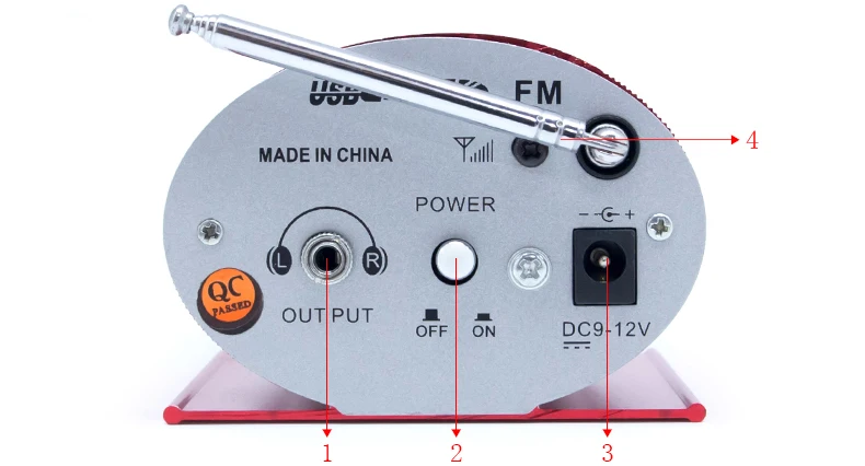 kinter A3 mini amplifier reader for speaker headphone with USB SD FM radio led digital display remote control support DC12V power input (2)