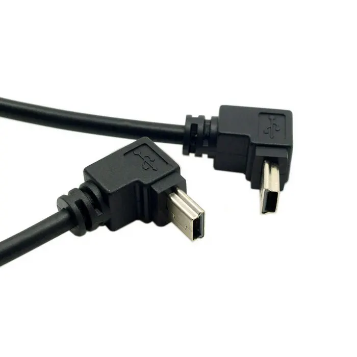 Угол 90 градусов вверх и вниз Направление Угловой 5p мини USB 5 Pin папа к женскому