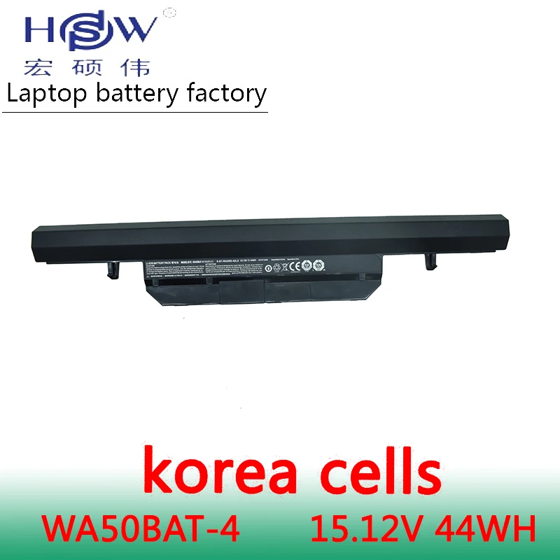 HSW 15,12 V 44Wh WA50BAT-4 Аккумулятор для ноутбука Clevo 6-87-WA50S-42L 6-87-WA50S 6-87-WA5RS bateria akku