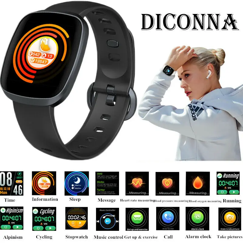 Bluetooth Смарт часы/браслет OLED полный сенсорный экран водонепроницаемый смарт часы трекер активности для Android samsung iOS 30A22