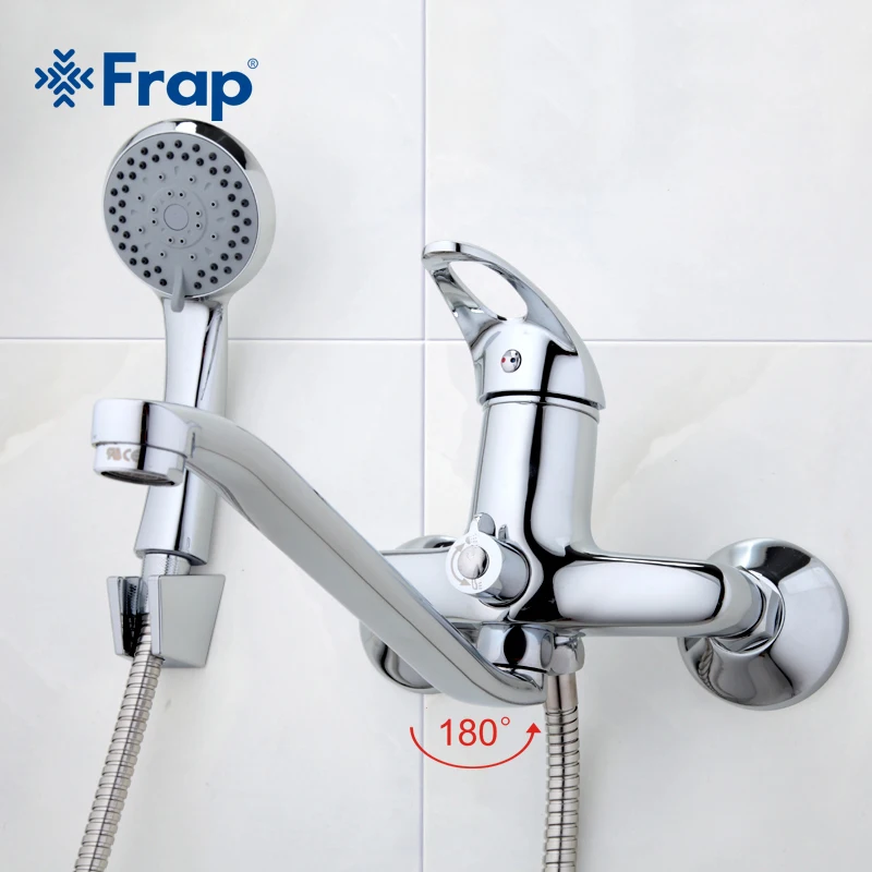 Billige FRAP 1 set 300mm Outlet rohr Chrome Bad dusche wasserhahn Messing bad wasserhähne mit ABS dusche kopf F2203