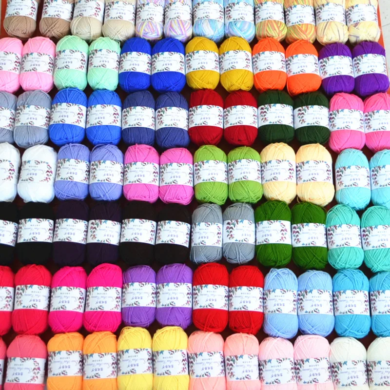 

5PCs/lot Milk Line Cotton Yarn Crochet Baby Blanket Scarf Hat Braided Wire Felt for Spinning Hand Knitting Spin Yarn Winter Warm