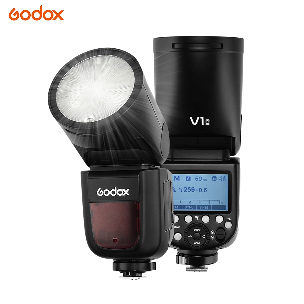 Godox V1O Беспроводная 2,4G профессиональная вспышка для камеры Speedlite с круглой головкой для камеры Olympus s для свадебной студийной фотографии