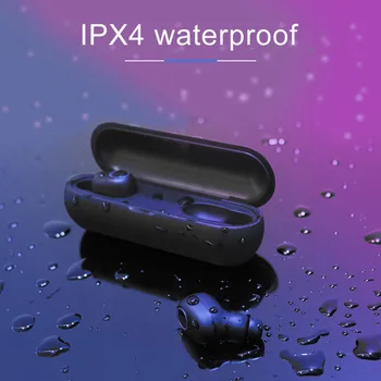 

1pair Bluetooth Earphone Sports Waterproof In-ear Stereo Wireless Earbud with Charging Pod NK-Shopping