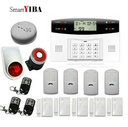 SmartYIBA Беспроводная SMS sim-карта домашняя охранная GSM сигнализация с голосовым управлением датчик сигнализации подъездная система оповещения