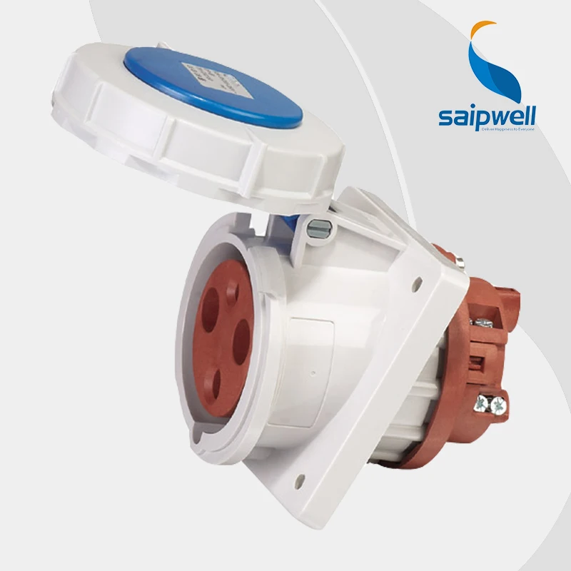 

Wholesale Saipwell Industrial socket connector 4Pin 63A 230V IP67 Heavy Duty for Industrial Uses EN / IEC 60309-2 type SP2180