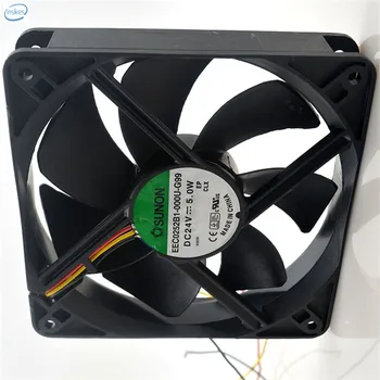 

Original EEC0252B1-000U-G99 Computer Axial Cooling Fan DC 24V 5W 0.21A 12025 120*120*25mm 3100RPM 3 Wires
