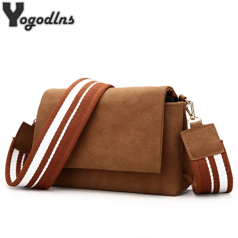 Buy Fashion Wild Strap Shoulder Bag Nubuck Leather