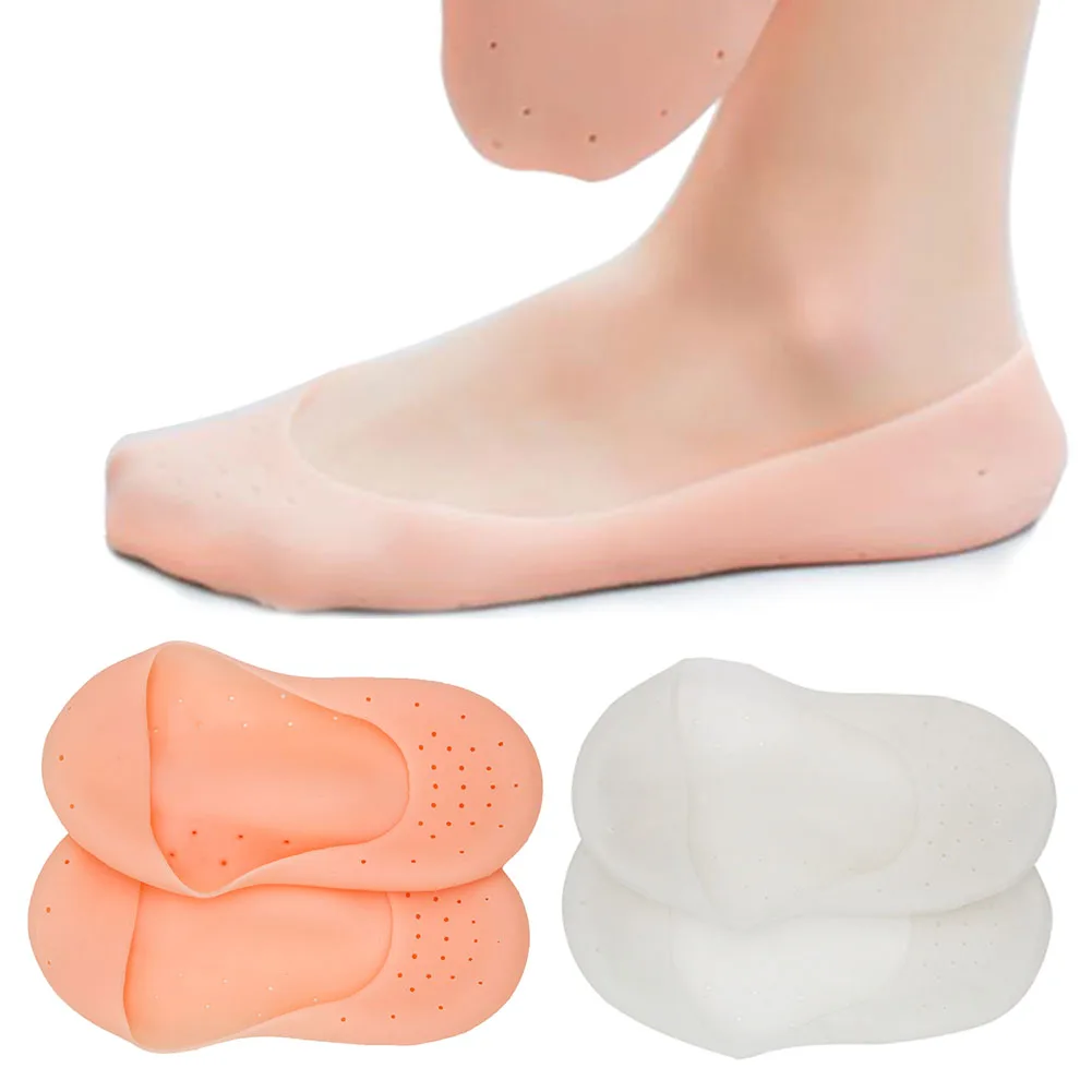 Calcetines de protección de talón duraderos cubierta completa hidratante elástica suave Anti grieta silicona agujero de pedicura callos plantilla cuidado de los pies