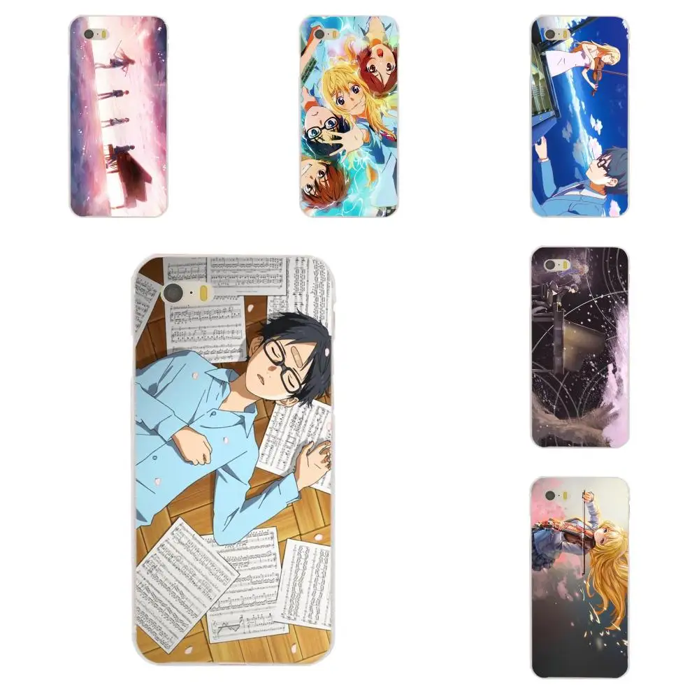 Kawaii Your Lie In April обои ТПУ чехол для HTC 530 626 628 630 816 820 One A9 M7 M8 M9 M10 E9 Plus U11 Moto G G2 G3 G4