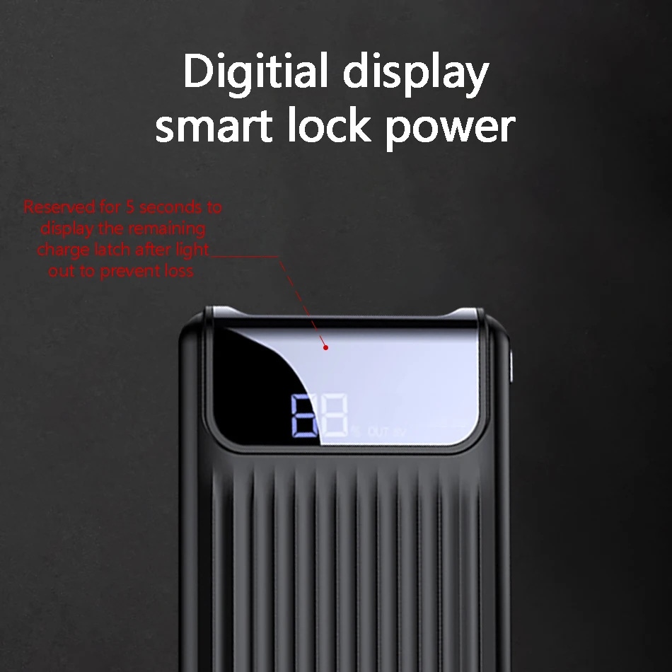 Quick Charge 3.0 Power Bank 10000mAh Dual USB LCD Powerbank External Battery Charger For Mobile Phones Tablets Poverbank Charger