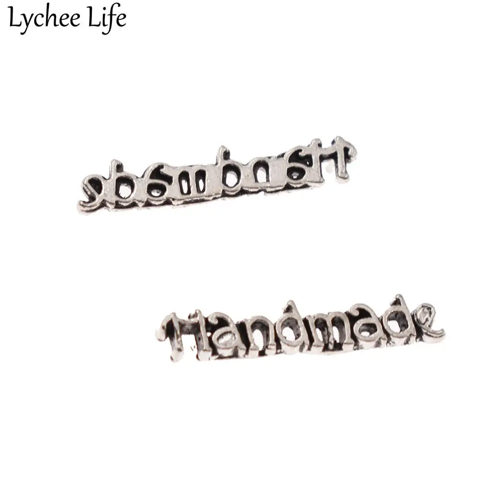 Lychee Life 100 шт. этикетки ручной работы из сплава для одежды, металлические Швейные аксессуары для дома с фабрики, поделки ручной работы, новое поступление