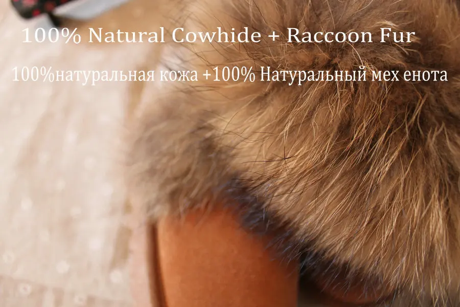 Г., зимние сапоги из натуральной кожи с натуральным мехом енота Muleshoe, зимние женские сапоги до колена