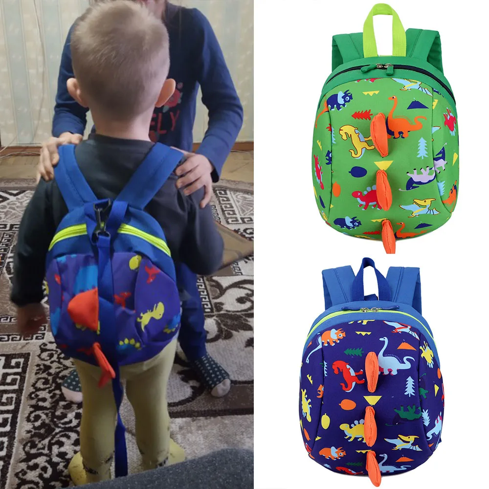 

1pcs Safety Children Dinosaur Schoolbag Backpack With Anti-loss Traction Rope Kids Kindergarten Toddler School Backpack