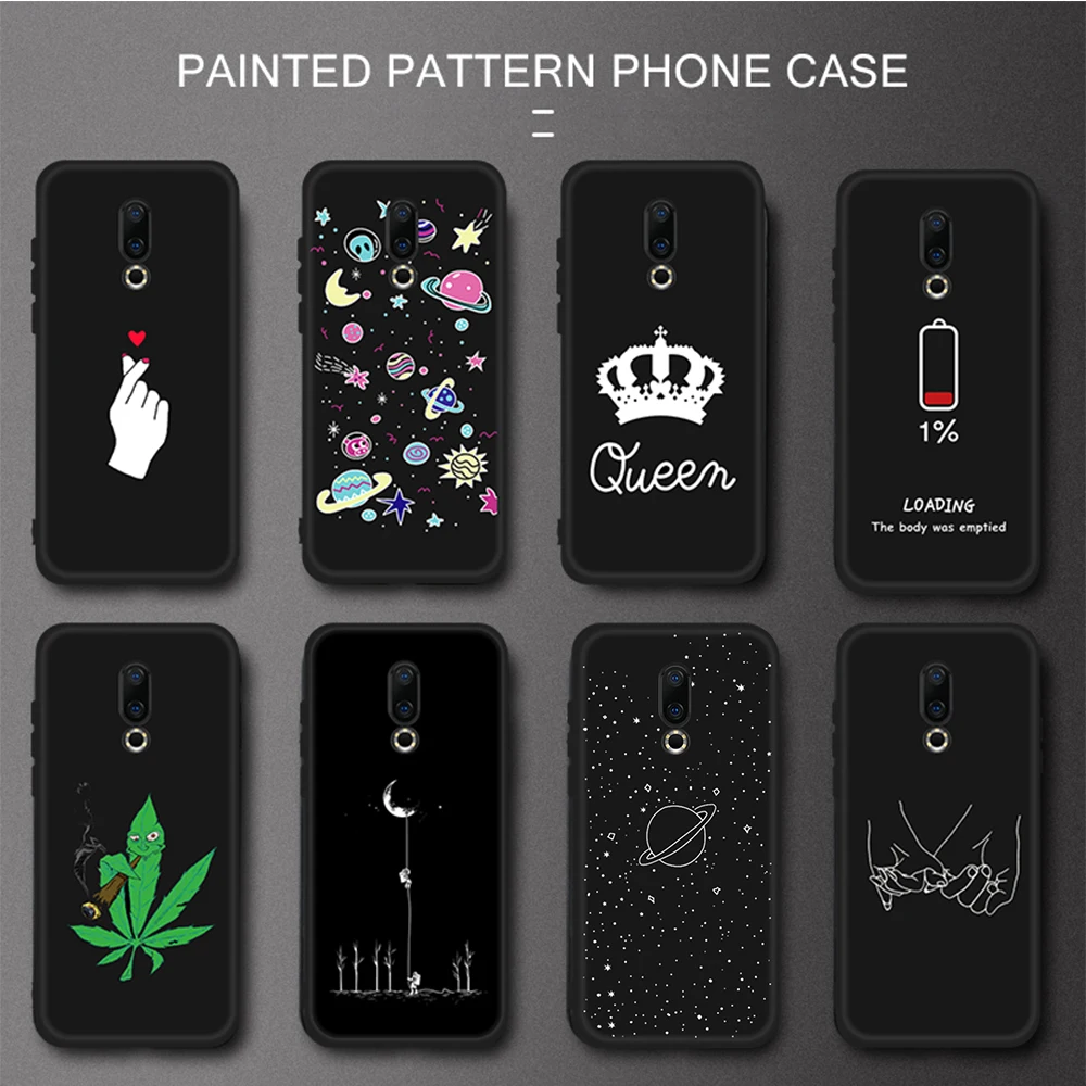 

Silicone TPU Case For Meizu 16th 16 Plus M6 M5 Note M5C M5S Colorful Space Pattern Painted Matte Cover for Meizu Note 9 8 16X