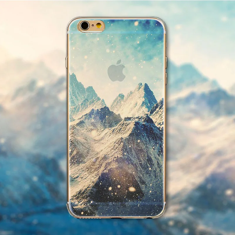 Чехол с природным пейзажем для iPhone 5S SE 6 6 S, мягкий силиконовый чехол с изображением Лондона, Биг-Бена, Снежной Горы, аксессуары