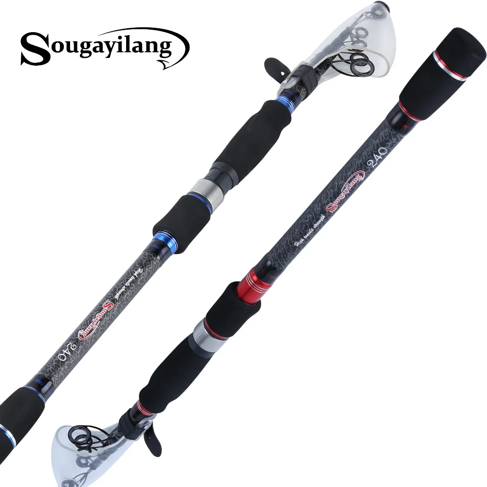 

Sougayilang 1.8-2.7m Telescopic Portable Fishing Rods Carbon Fiber Fishing Rod Boat Rock Lure Spinning Fishing Rod Pole Tackle