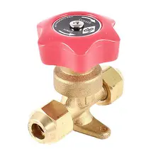 3/8PT наружной резьбой 2 способ Пластик ручкой латунь ручной клапан для холодильных установок