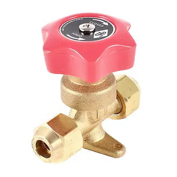 

3/8PT Thread 2 Way Plastic Handle Brass Hand Valve for Refrigeration
