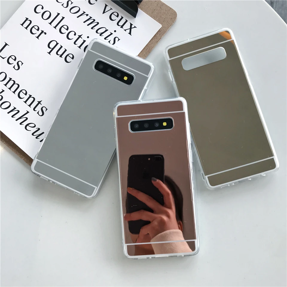 Зеркальный ТПУ чехол для Samsung Galaxy S10 Plus S10E S8 S9 Note 9 8 мягкий A6 A7 A8 J4 J6 J8 2018 M10 M20 A30 A50 |
