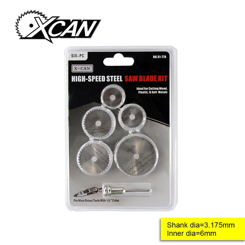 

HSS saw blades for rotary tools nitridation small saw blades 5 pieces with a mandrel 22MM-44MM circular saw blade
