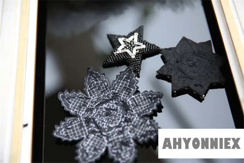 Large 11cm snowflake beads anise star patches DIY applique for winter clothes shoes bags decoration sew on beads parches