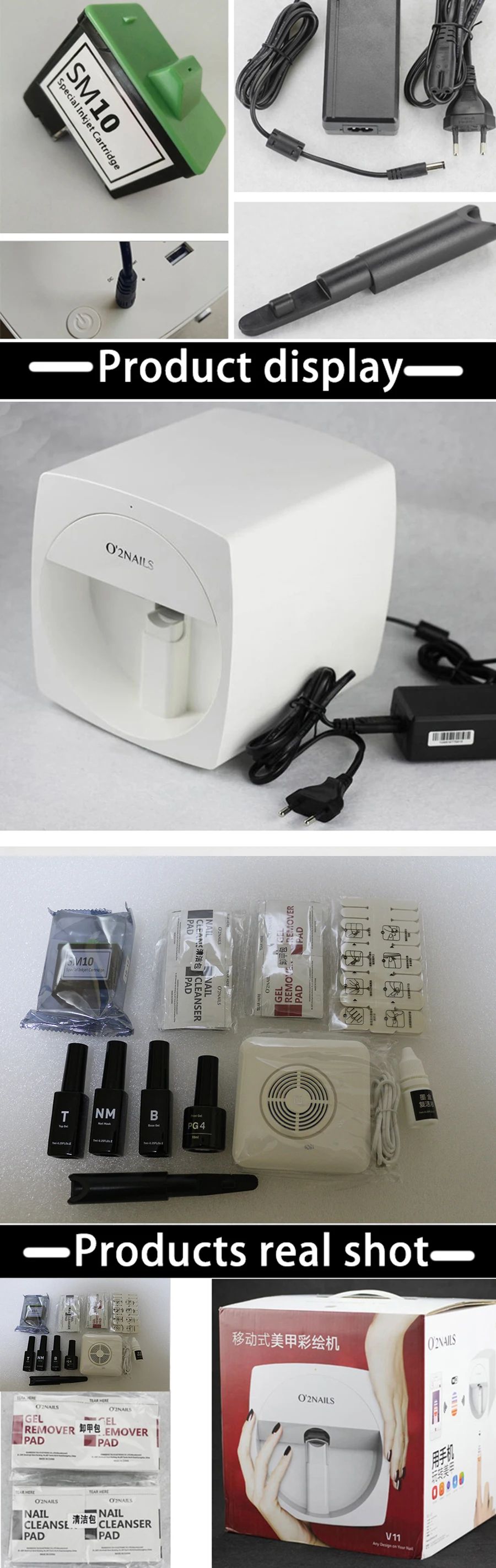 NEW O2 V11 Mobile Nail Printer nail Manicure Color Printing Nail Art Equipment nail printer machine controled by phone App