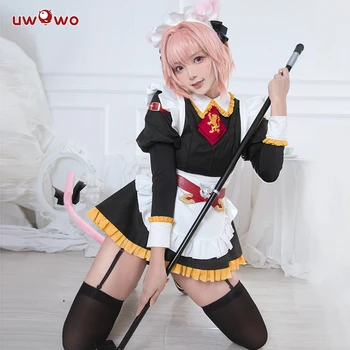 

UWOWO Anime Fate/Grand Order Astolfo Cosplay Costume FGO Astolfo Apocrypha Maid Uniform Dress Halloween costume For Women