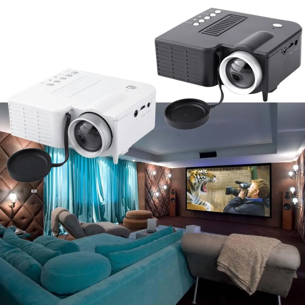 UC28A Мини Портативный светодиодный проектор 1080 P Мультимедийный Домашний кинотеатр USB TF HDMI AV светодиодный проектор для домашнего использования