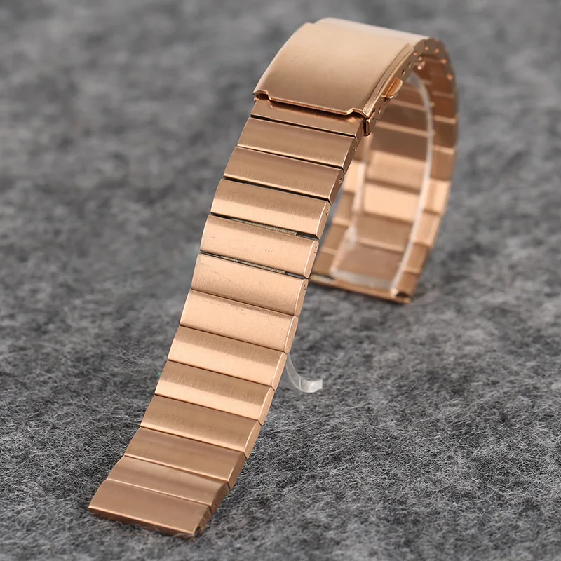 18 мм, 20 мм, 22 мм, 24 мм, элегантные часы из нержавеющей стали розового золота, ремешок для часов, металлический браслет, сменный Браслет+ 2 пружинных ремешка