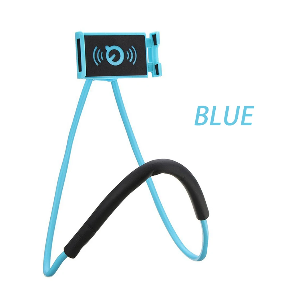 Новые ленивый средства ухода за кожей Шеи телефон Hold подвесное ожерелье телефона Поддержка кронштейн для samsung универсальный держатель iphone X 8 7 6 Xiaomi - Цвет: Blue