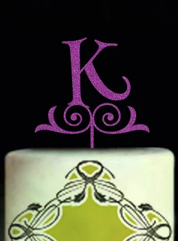 

Glitter Purple Personalized Initial Wedding Cake Topper.Custom Monogram Cake Topper.Birthday Cake Topper.Wedding Cake Topper