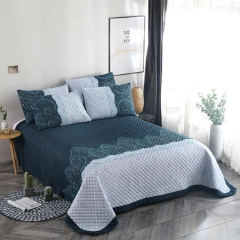 

2019 new products Thicker Warm Snow velvet cotton quilting Bedspread Fitted Sheet Pillowcases Cotton 2/3pcs Luxury Bedding
