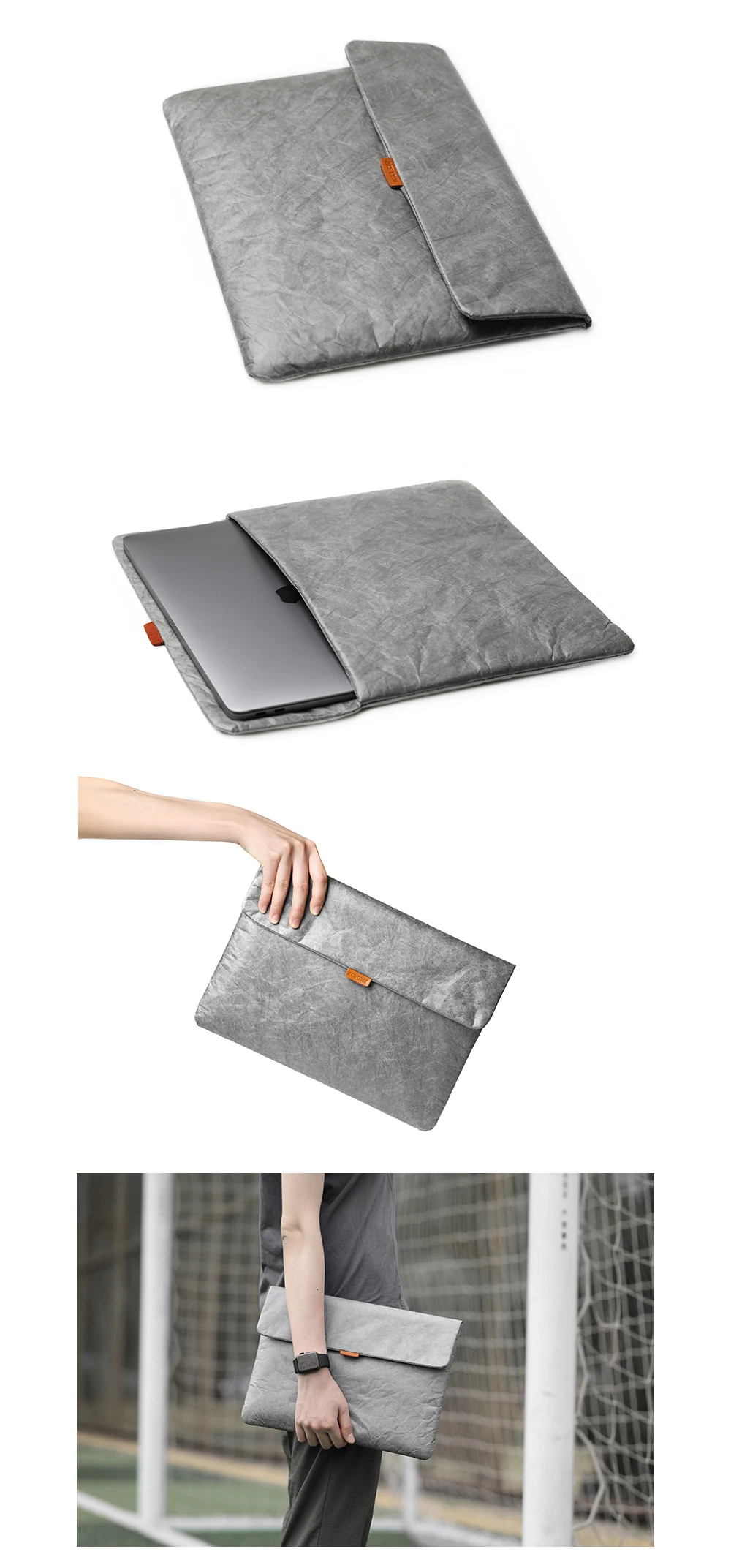 ACECOAT DuPont бумажный чехол для ноутбука с ручкой и карманами для MacBook Air/Pro 13,3 16 чехол для ноутбука macbook pro 16 чехол