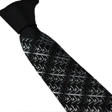 Мужские галстуки LAMMULIN черный узел с серебряным геометрическим тканым галстуком галстук в деловом стиле для мужчин платье свадебное Gravatas 6 см