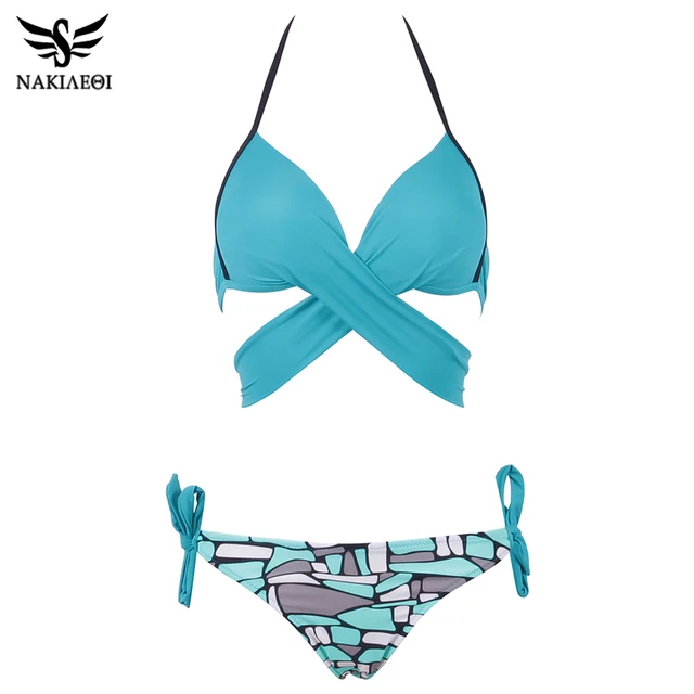 NAKIAEOI 2018 Seksowny bikini kobiety strój kąpielowy push up stroje kąpielowe Criss Cross Bandage Halter bikini Set Beach strój kąpielowy pływać nosić XXL tanie i dobre opinie Bikinis Set Nylon spandex Jednolity patchwork druk Wire Free 180073 Niska talia Pasuje do rozmiaru Weź swój normalny rozmiar NAKIAEOI 2018 Seksowny bikini kobiety strój kąpielowy push up stroje kąpielowe Criss Cross Bandage Halter bikini Set Beach strój kąpielowy pływać nosić XXL tanie i dobre opinie Bikinis Set Nylon spandex Jednolity patchwork druk Wire Free 180073 Niska talia Pasuje do rozmiaru Weź swój normalny rozmiar