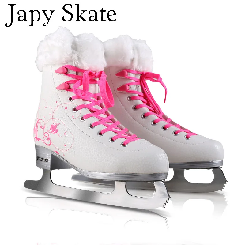 Japy Skate ледяные коньки обувь для трюков для взрослых и детей кожаные коньки для льда Профессиональный цветочный нож хоккейные ножи настоящие ледяные коньки