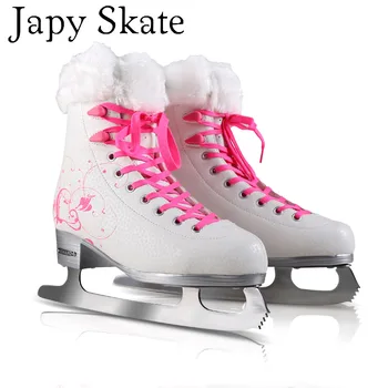 

Japy Skate Ice Skate Tricks Shoes Adult Child Leather Ice Skates Professional Flower Knife Ice Hockey Knife Real Ice Skates