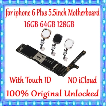 

Full Unlocked For iPhone 6 Plus 5.5 inch Motherboard With/without Touch ID for iphone 6 Plus MB Plate 100% Original Good tested