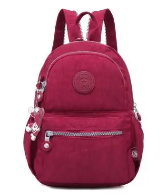 TEGAOTE маленький мини-рюкзак для девочек-подростков, Infantil, рюкзаки, Bolsas Mochila Feminina Escolar, Одноцветный нейлоновый женский рюкзак для путешествий - Цвет: Bordeaux