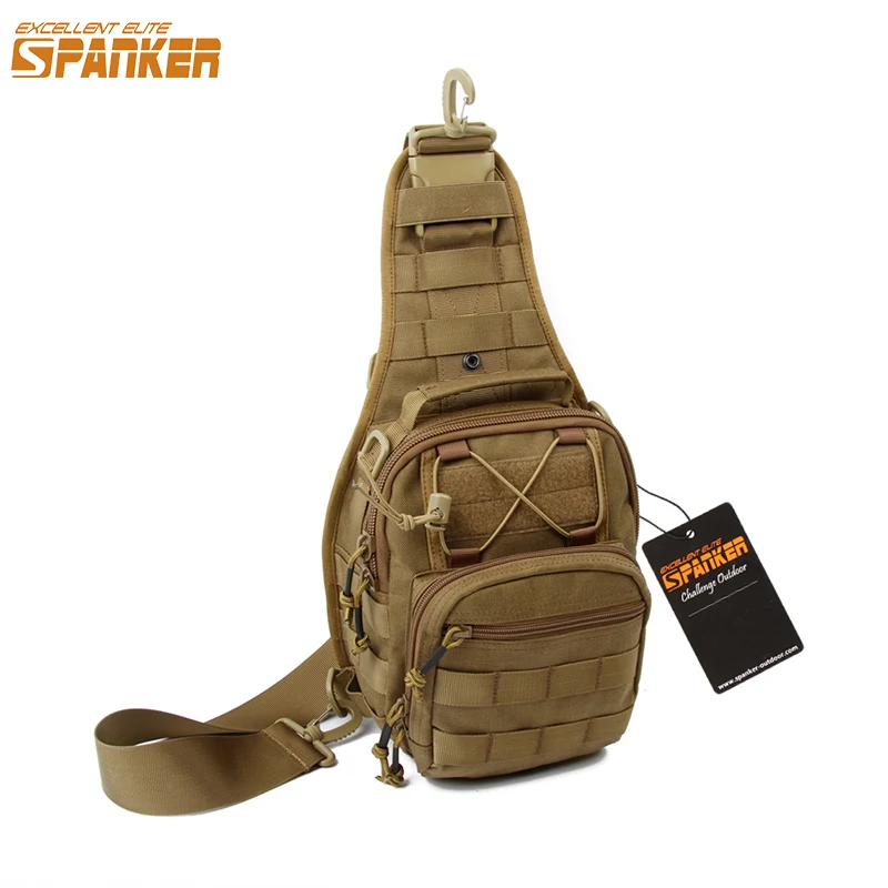 

EXCELLENT ELITE SPANKER Men's Tactical MOLLE Single Bags Outdoor Hunting Camping Backpack Military Nylon Hiking Sports Equipment