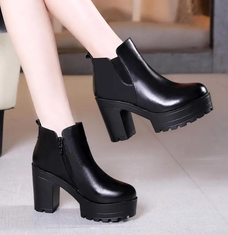 2 15 Tacón Otoño Cuadrado Tobillo Elástica 6 11 Zapatos Femenino 5 13 9 1 4 Deslizamiento 14 8 12 Banda 3 7 Chelsea Goma Mujer Calzado Botas 17 De 16 Invierno 10 2017 07OPAxT1c