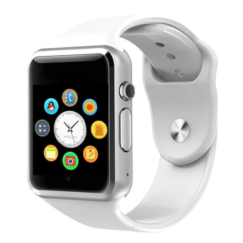 2019 جديد الأزياء A1 ساعة اليد بلوتوث ساعة ذكية الرياضة عداد الخطى مع سيم كاميرا Smartwatch للنساء الرجال