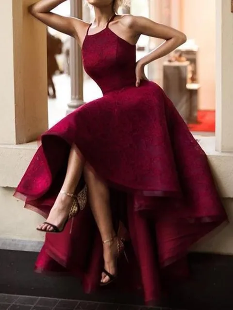 maroon ball dress