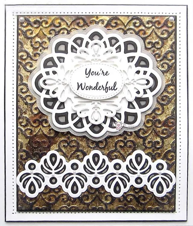 

Mmao Crafts Metal Steel Cutting Die New Oval wreath decoration Stencil For DIY Scrapbooking Paper/photo Cards Embossing Dies
