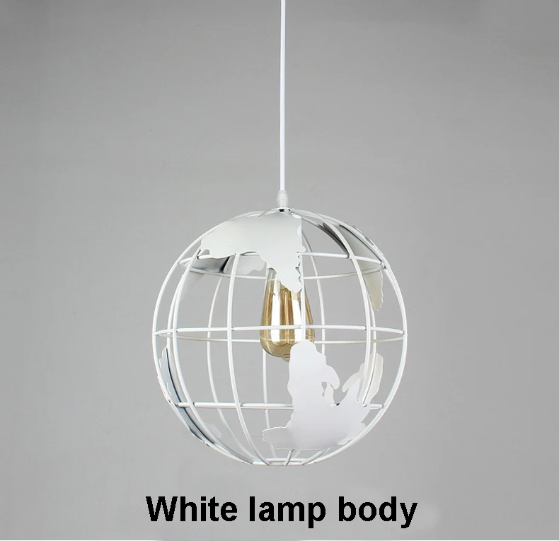 Современный Глобус подвесные светильники черный/белый цвет подвесные лампы для бара/ресторана полый шар потолочные светильники