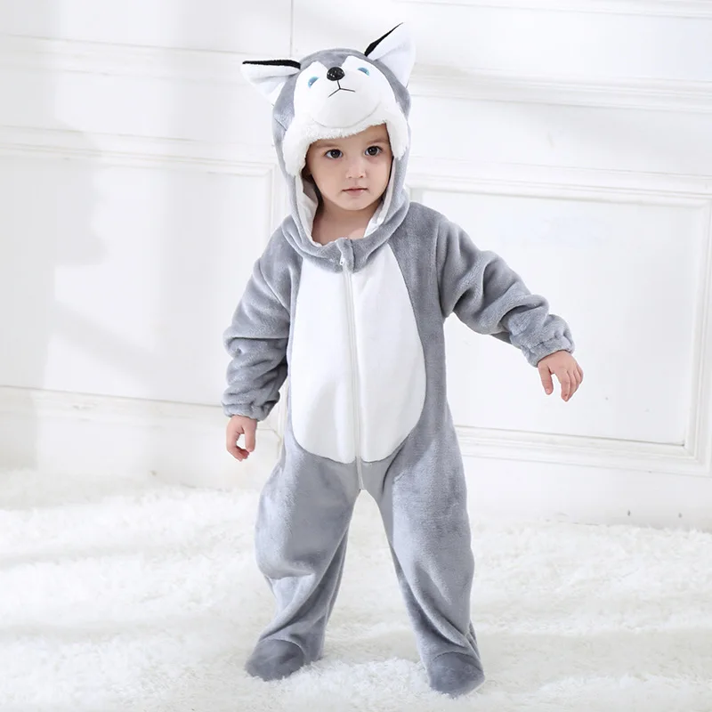 SAILEROAD/зимние пижамы кигуруми для маленьких мальчиков и девочек Милая лиса, животное, комбинезоны, детская одежда для сна фланелевый теплый комбинезон, Пижама